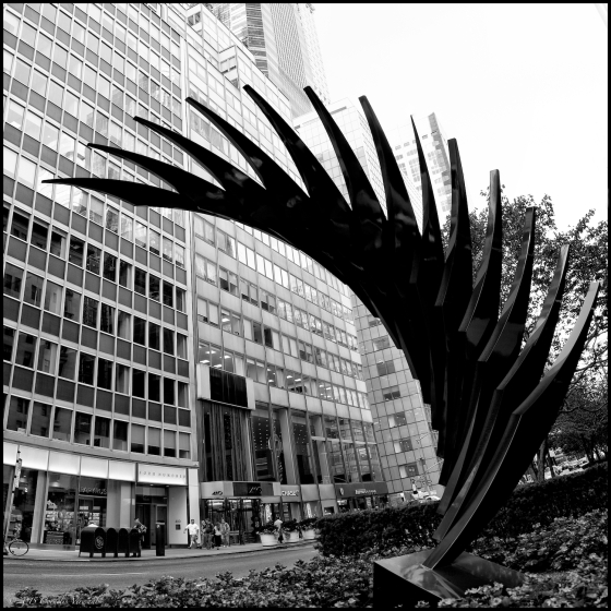Sculpture "S5" by architect Santiago Calatrava on Park Avenue.